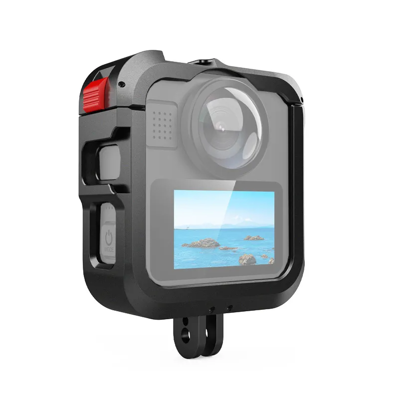 Frame aluminium LCE avec protections d'objectif pour GoPro MAX 2