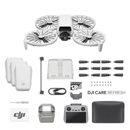 Pack DJI Flip Fly More Combo avec radiocommande DJI RC 2 + 128 Go + DJI Care 2 ans