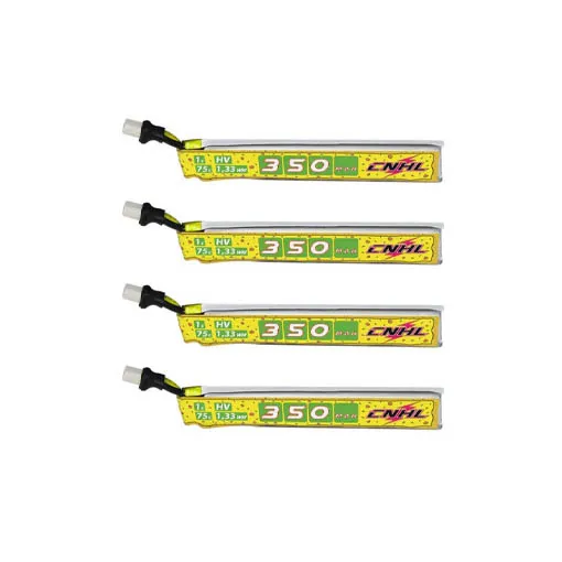 Kit de 5 batteries LiHV CNHL Pizza Series 1S 350mAh 75C (BT2.0)