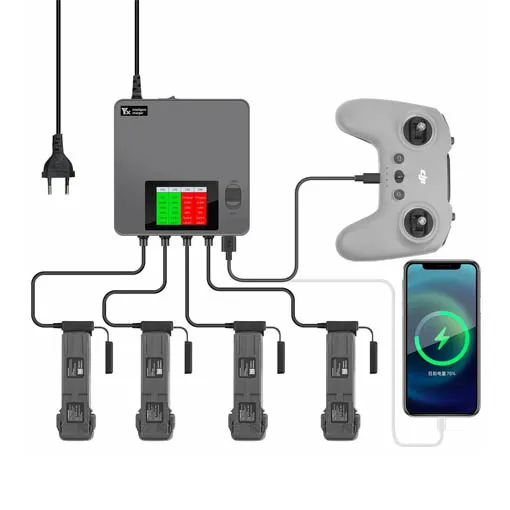 Chargeur à écran LCD Yx pour DJI Avata 2