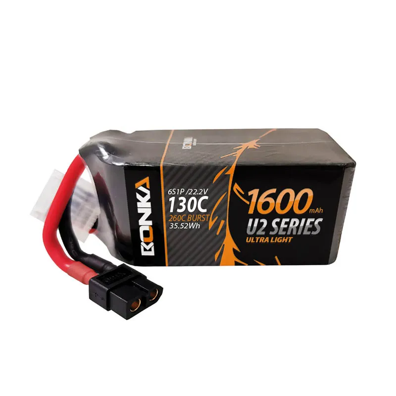Batterie LiPo Bonka U2 Ultra 6S 1600mAh 130C (XT60)