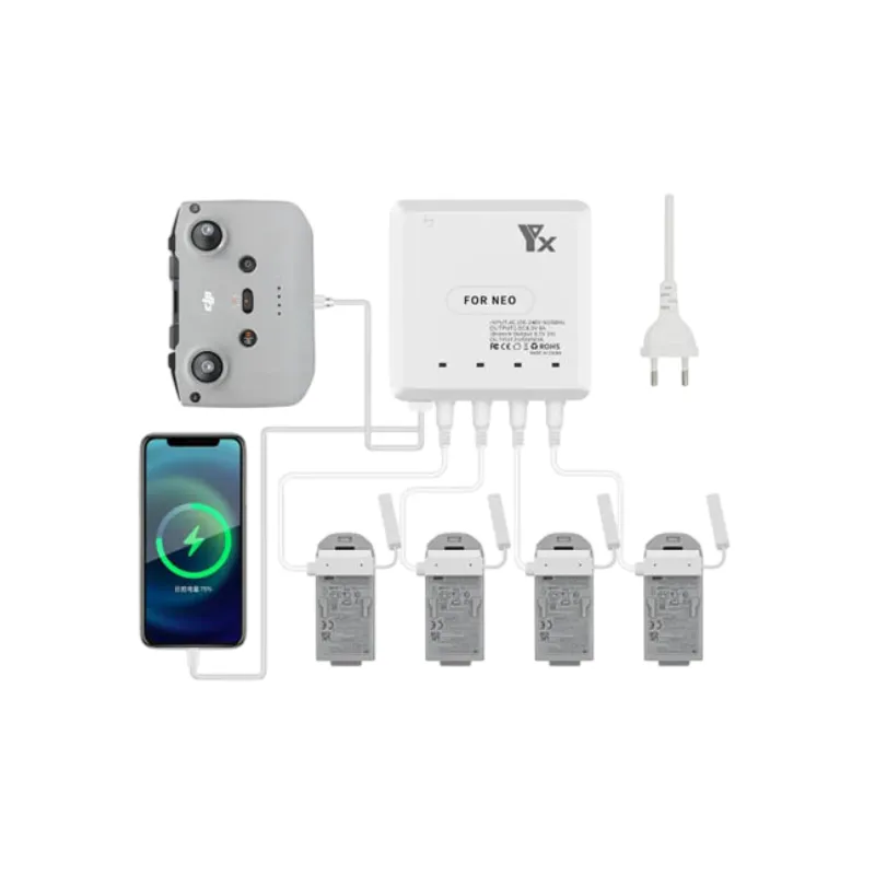 Refurb - Chargeur de batterie 6en1 YX pour DJI Neo