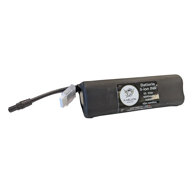 Batterie Li-ion longue Kaëlion Énergie 21700 6S 5000mAh 45A
