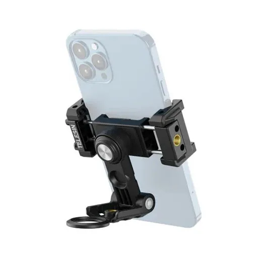 Support Telesin pour smartphone avec fixation cold shoe et insert 1/4"