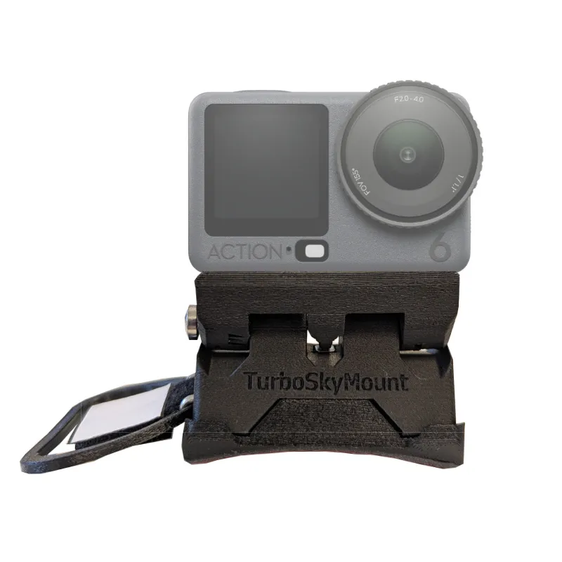 Support magnétique parachutisme TurboSkyMount pour casque sphérique pour DJI Osmo Action 6/5 Pro/4/3