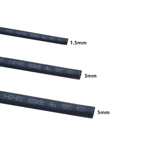 Gaine thermorétractable noire 1 mètre LemonFPV