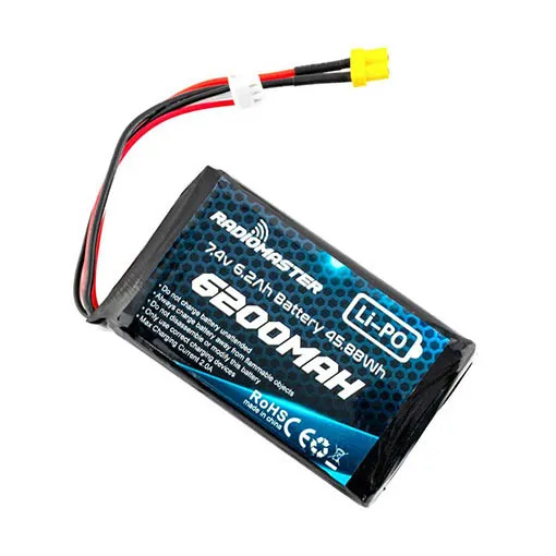 Batterie LiPo RadioMaster 2S 6200mAh pour radiocommandes