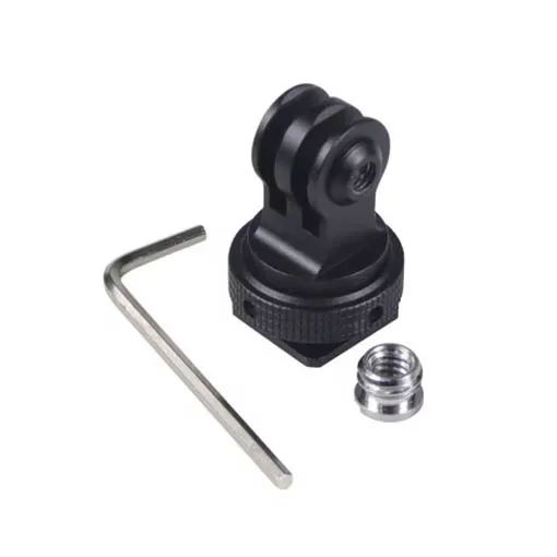 Adaptateur 3en1 LCE GoPro vers Cold Shoe, 3/8" & 1/4"
