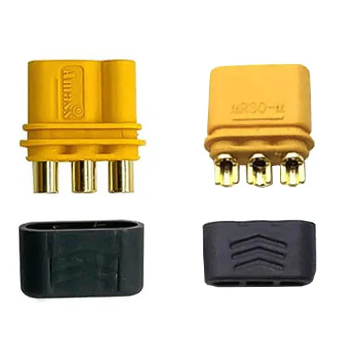Kit LemonFPV de connecteurs Amass MR30 mâle et femelle avec jupe - jaune