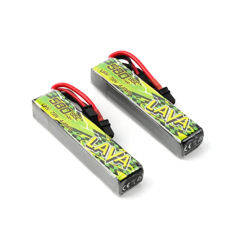 Pack de 2 batteries LiHV BetaFPV LAVA II 2S 580mAh 95C (XT30)