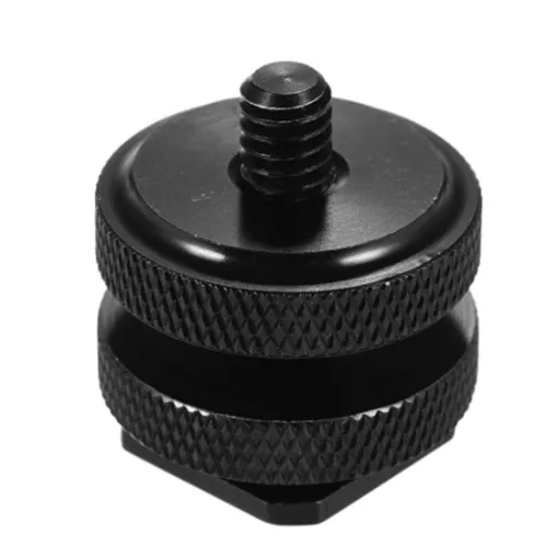 Adaptateur double écrou Hot Shoe vis 1/4''
