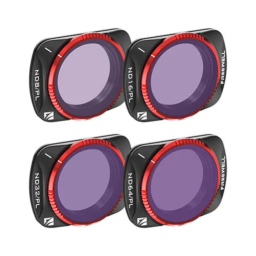 Pack de 4 filtres Freewell Bright Day pour DJI Osmo Pocket 4/3