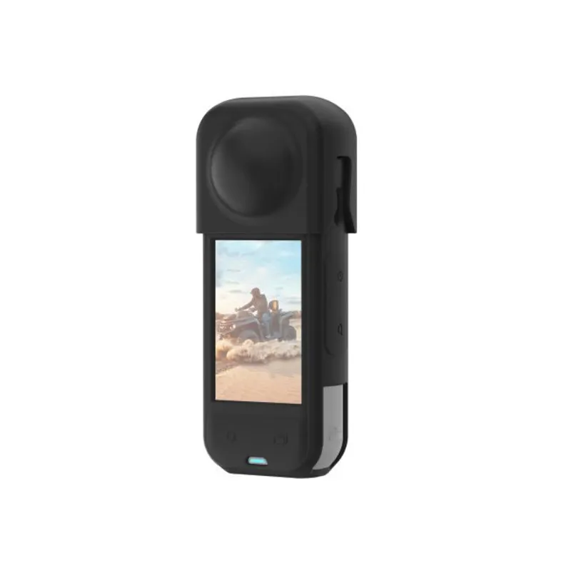 Coque en silicone LCE avec cache objectifs pour Insta360 X5