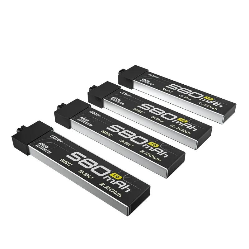 Pack de 4 batteries LiHV Caddx 1S 580mAh 95C