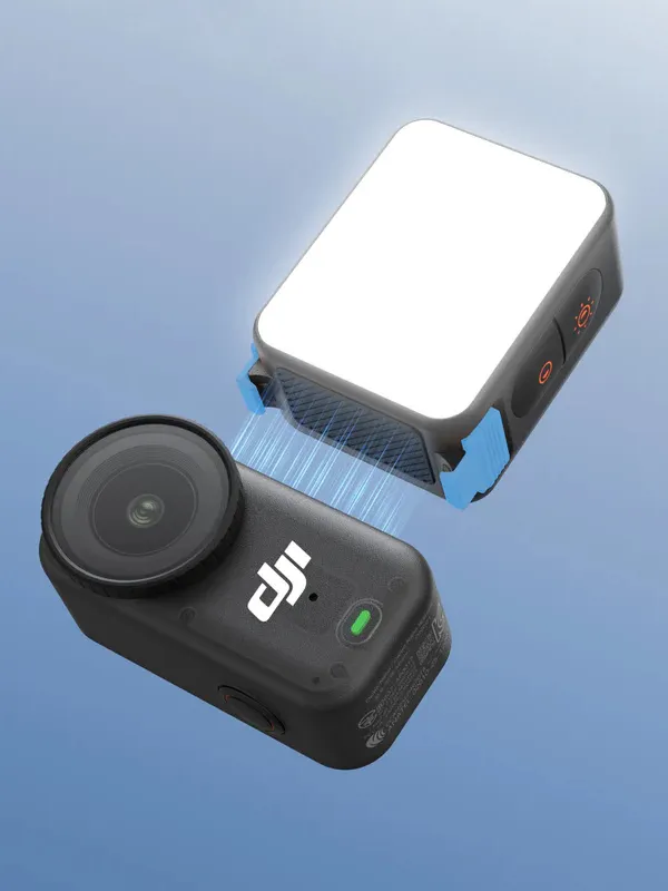 Lampe magnétique Telesin à dégagement rapide pour DJI Osmo Nano/Action 6