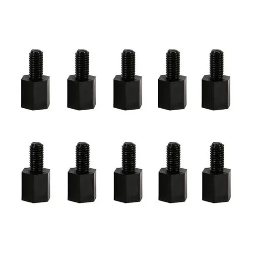 Kit LemonFPV de 10 entretoises hexagonales M3 en nylon noir mâle/femelle