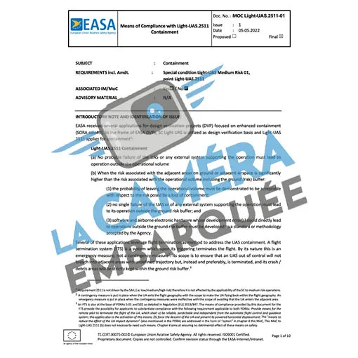 Certification MoC 2511 pour DJI Inspire 3