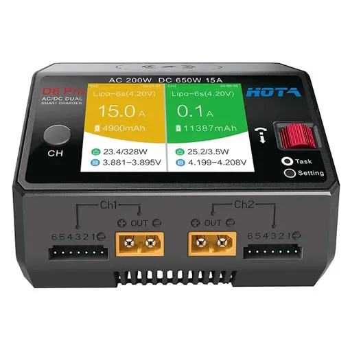 Chargeur HOTA D6 Pro AC/DC (AC 200W - DC 2x 325W)