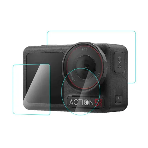 Kit LCE de films de protection en verre trempé pour DJI Osmo Action 5 Pro