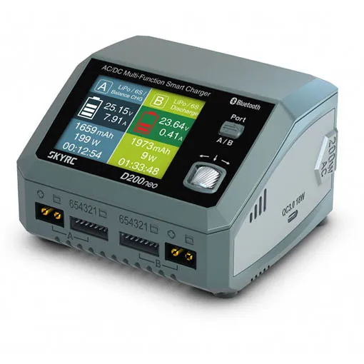 Chargeur SkyRC Duo D200 Neo - 1-6S AC 200W DC 2X 400W 12V/220V