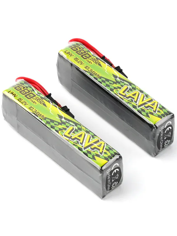 Pack de 2 batteries LiHV BetaFPV LAVA II 4S 680mAh 95C (XT30)