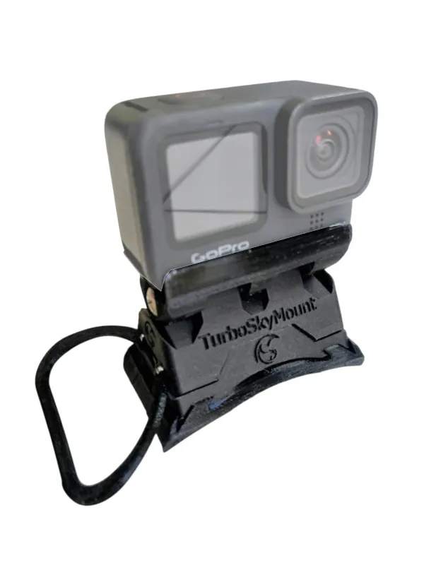 Support magnétique parachutisme TurboSkyMount pour casque sphérique pour GoPro MAX, MISSION 1 PRO/1 & HERO13/12/11/10/9/8