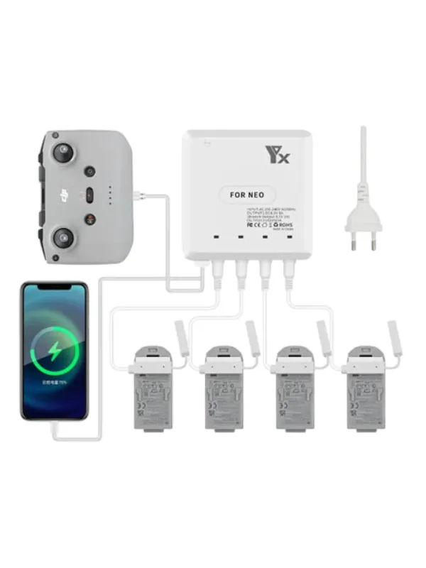 Refurb - Chargeur de batterie 6en1 YX pour DJI Neo
