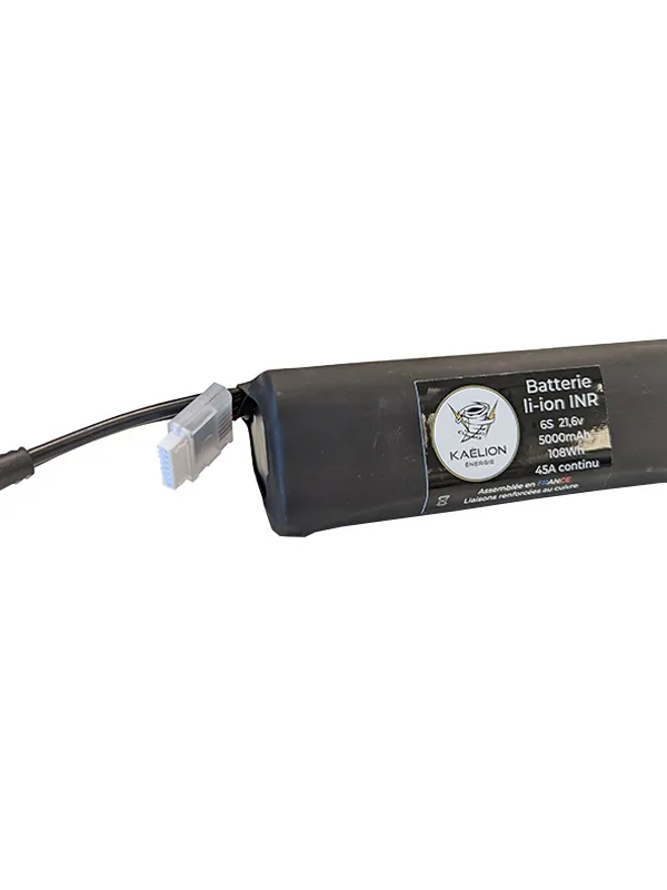 Batterie Li-ion longue Kaëlion Énergie 21700 6S 5000mAh 45A