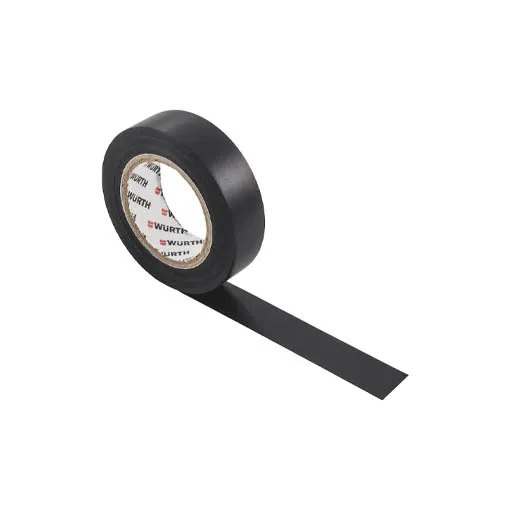 Ruban isolant électrique noir Wurth 15mmx10m