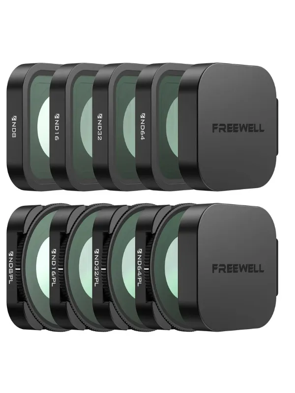Kit Freewell All Day de 8 filtres ND et ND/PL (8/16/32/64) pour GoPro MISSION 1 PRO/1