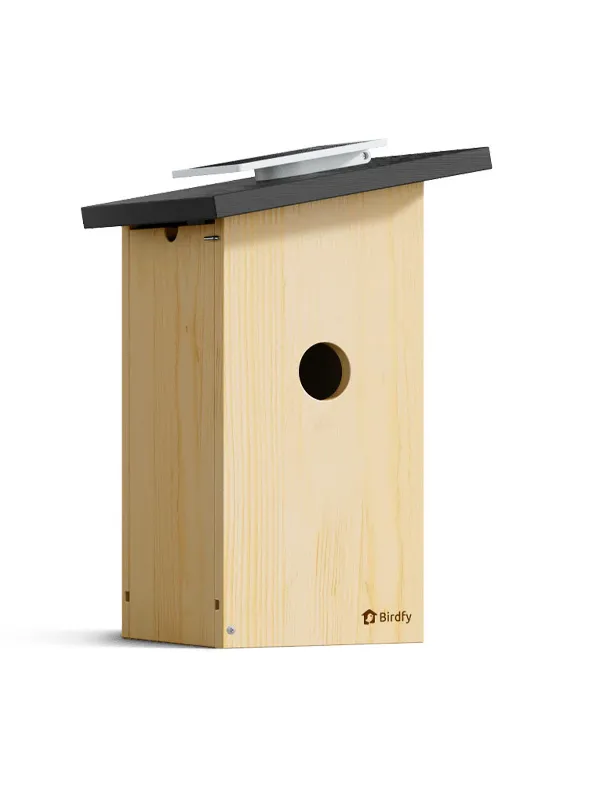 Nichoir connecté Birdfy House Ebony avec panneau solaire