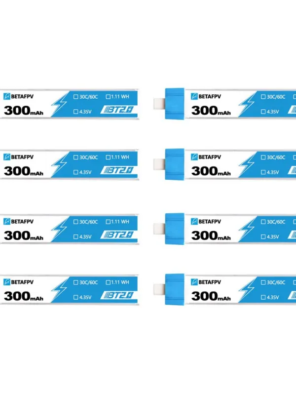Pack de 8 batteries LiHV 1S 300 mAh 30C (BT2.0) - BetaFPV