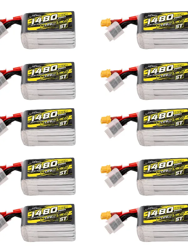 Pack ultime de 10 LiPo Tattu R-Line 6.0 S.T 6S 1480mAh 160C