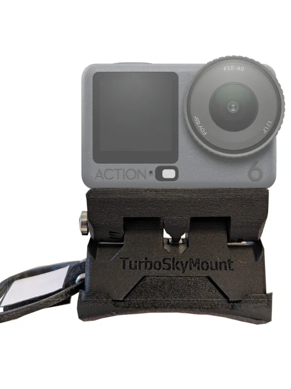 Support magnétique parachutisme TurboSkyMount pour casque sphérique pour DJI Osmo Action 6/5 Pro/4/3