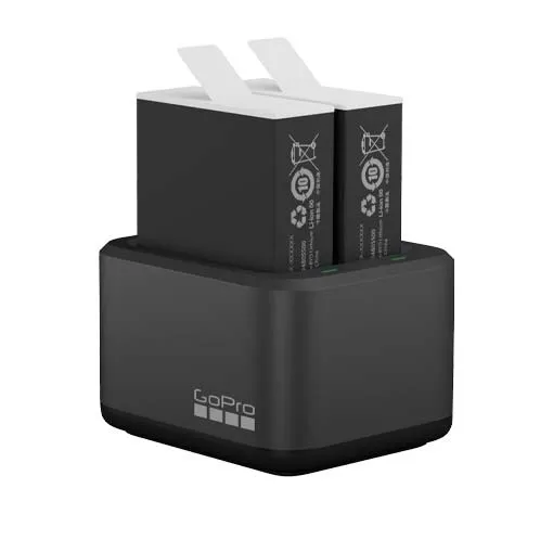 Chargeur de batterie double + 2 batteries Enduro GoPro HERO12/11/10/9