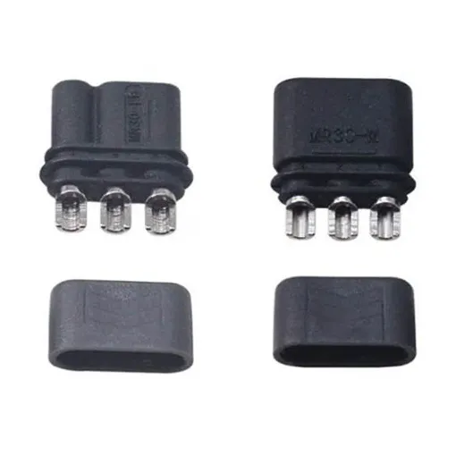 Kit LemonFPV de connecteurs Amass MR30 mâle et femelle avec jupe - noir