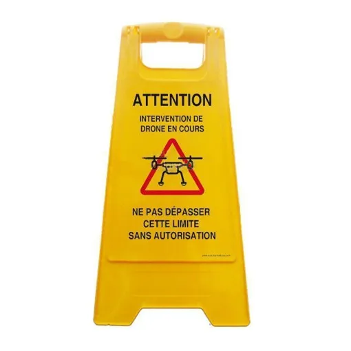 Chevalet de signalisation intervention drone