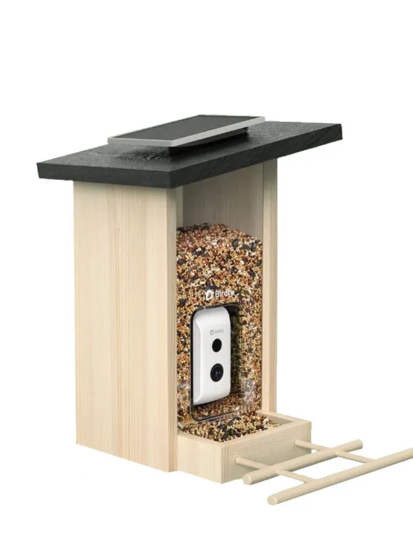 Mangeoire connectée Birdfy Feeder Ebony Lite avec panneau solaire