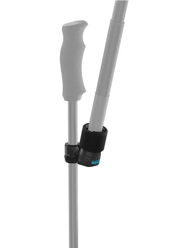 Fixation GoPro pour perche télescopique sur bâton de ski