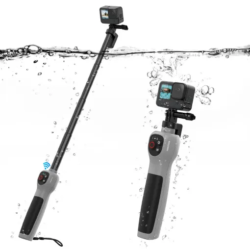 Perche à selfie sous-marine avec télécommande Bluetooth Telesin pour GoPro MISSION 1 PRO/1/HERO13/12/11/10/9/8