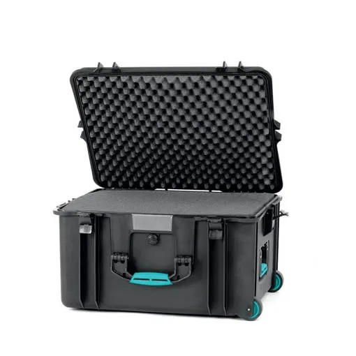 Valise de transport en résine HPRC 2730W avec mousse et roulettes