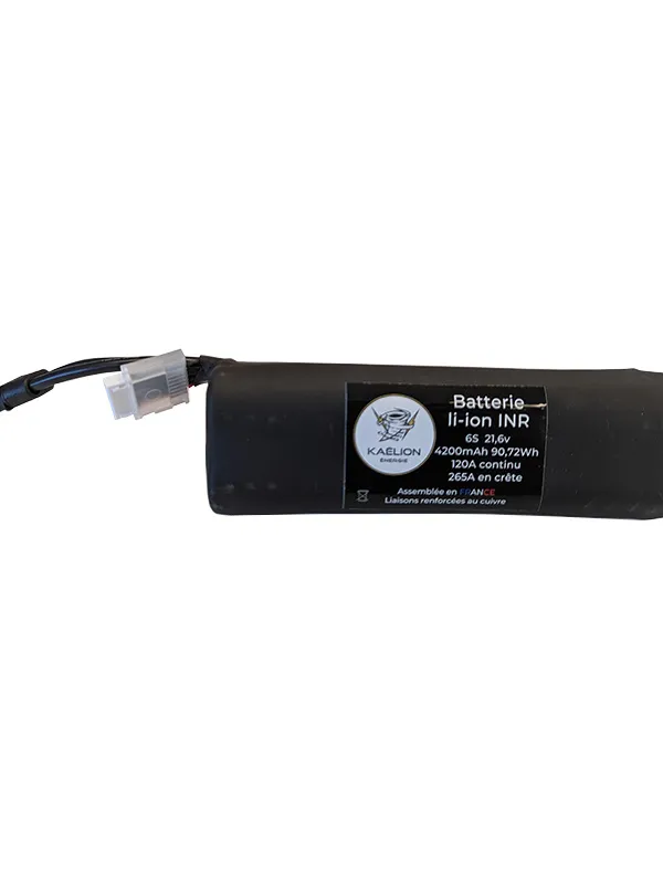 Batterie Li-ion longue Kaëlion Énergie 21700 6S 4200mAh 120A