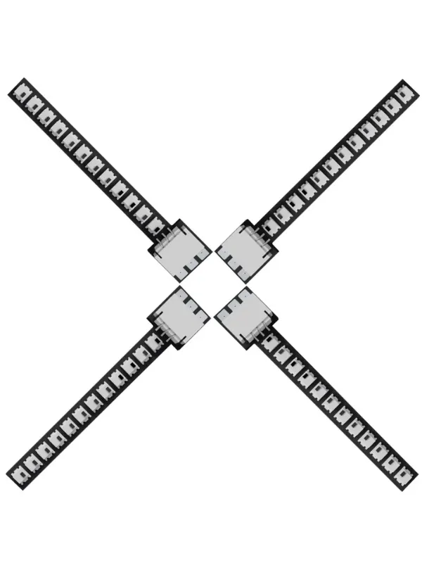 Kit HGLRC de 4 strips LED 38mm avec gaine thermorétractable