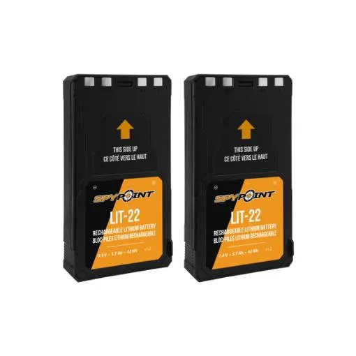 Kit de 2 batteries rechargeables Spypoint LIT-22 pour caméras Flex