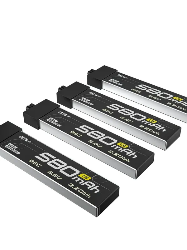 Pack de 4 batteries LiHV Caddx 1S 580mAh 95C